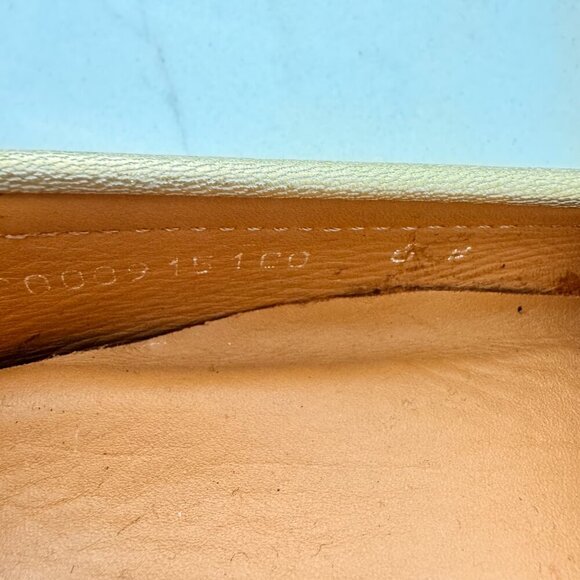 Ralph Lauren Purple Label Laine Driving Flats Gold Nappa Leather - Picture 11 of 11